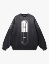 RAW METALS Poison Cure Faded Sweatshirt in Black