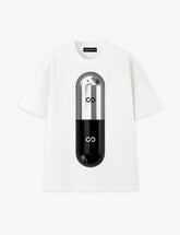 RAW METALS Poison Cure Oversized Distressed T-shirt in White