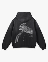 RAW METALS Bloodstream Faded Hoodie in Black