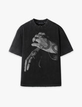 RAW METALS Bloodstream Oversized Distressed T-shirt in Black