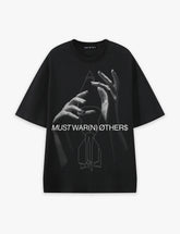 RAW METALS Must Warn Others Oversized T-shirt in Black