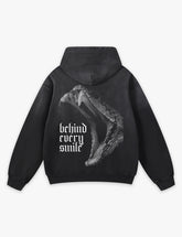 RAW METALS Behind Every Smile Faded Hoodie in Black