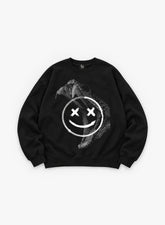 BEHIND EVERY SMILE SWEATSHIRT - BLACK
