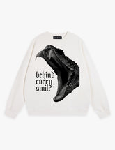 RAW METALS Behind Every Smile Sweatshirt in White