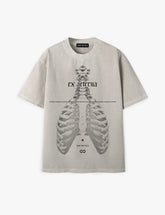 RAW METALS Ex Aeterna Oversized Distressed T-shirt in Bone