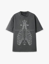 RAW METALS Ex Aeterna Oversized Distressed T-shirt in Charcoal