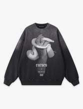 RAW METALS Curses Faded Sweatshirt in Black