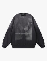 RAW METALS Phantom Kiss Faded Sweatshirt in Black