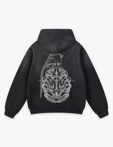 RAW METALS Flaw in the Design Faded Hoodie in Black