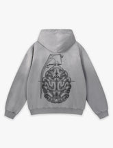 RAW METALS Flaw in the Design Faded Hoodie in Grey