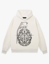 RAW METALS Flaw in the Design Hoodie in Bone