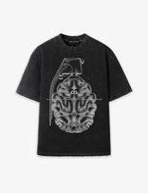 RAW METALS Flaw in the Design Oversized Distressed T-shirt in Black
