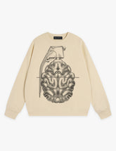 RAW METALS Flaw in the Design Sweatshirt in Cream