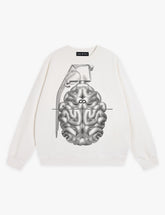 RAW METALS Flaw in the Design Sweatshirt in White