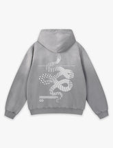 RAW METALS Moving Shadows Faded Hoodie in Grey