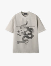 RAW METALS Moving Shadows Oversized Distressed T-shirt in Bone