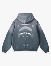 RAW METALS Vanishing Line Faded Hoodie in Slate