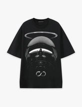 RAW METALS Vanishing Line Oversized T-shirt in Black