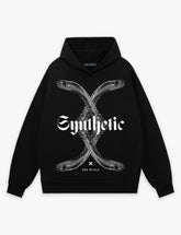RAW METALS Synthetic Hoodie in Black