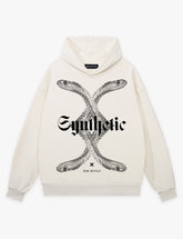 RAW METALS Synthetic Hoodie in Bone