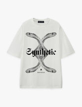RAW METALS Synthetic Oversized T-shirt in White