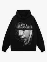 RAW METALS Falling Mask Hoodie in Black