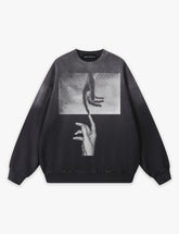 RAW METALS False Positive Faded Sweatshirt in Black