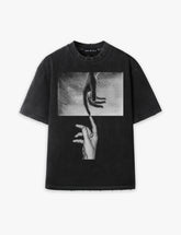RAW METALS False Positive Oversized Distressed T-shirt in Black