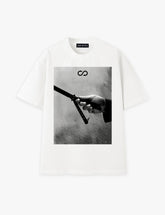 RAW METALS Natural Causes Oversized Distressed T-shirt in White