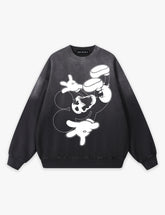 RAW METALS Deathdream Faded Sweatshirt in Black