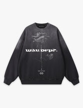 RAW METALS War Department Faded Sweatshirt in Black
