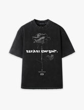 RAW METALS War Department Oversized Distressed T-shirt in Black