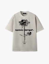 RAW METALS War Department Oversized Distressed T-shirt in Bone