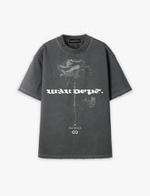 RAW METALS War Department Oversized Distressed T-shirt in Charcoal