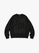DOT MATRIX SWEATSHIRT - BLACK