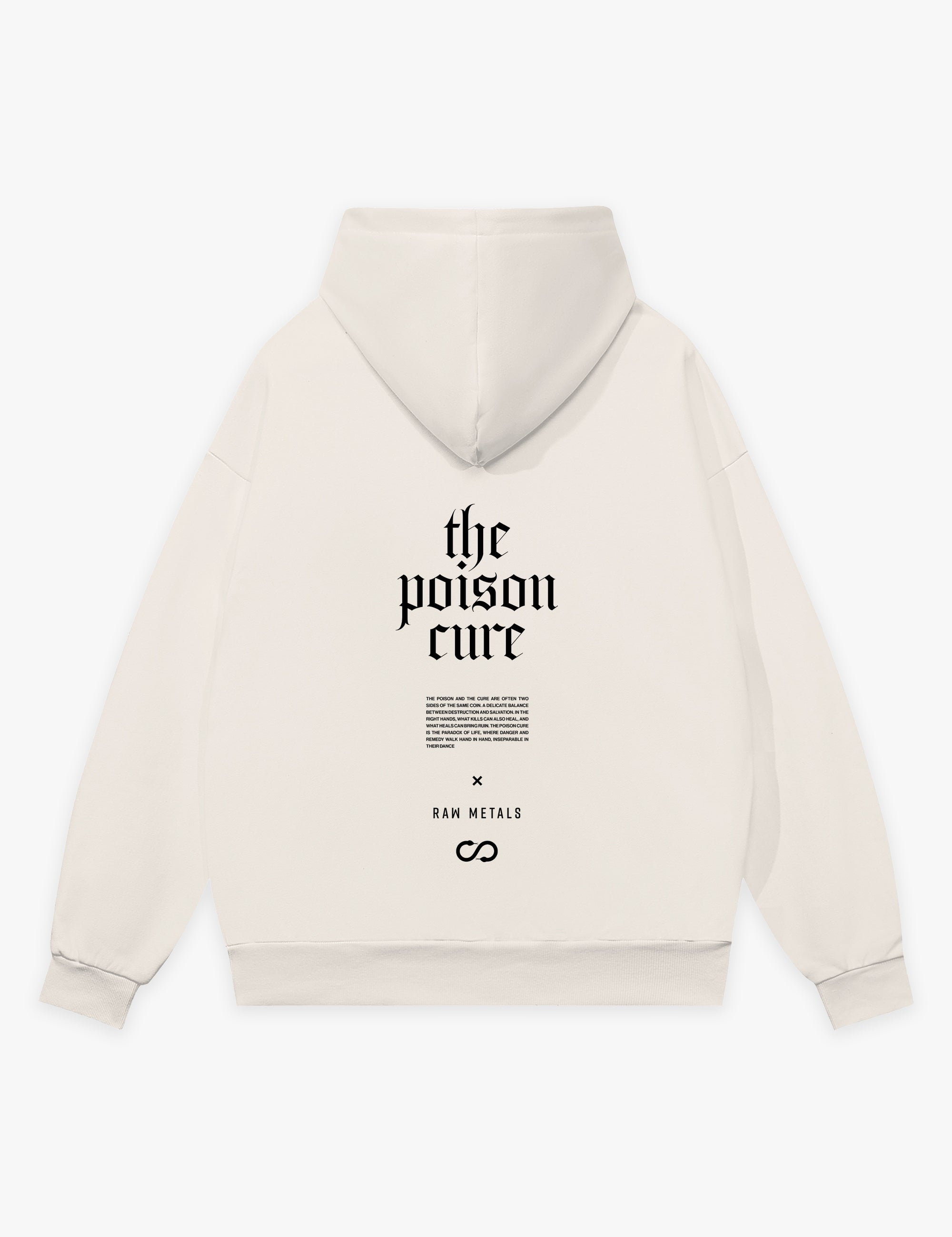 RAW METALS Poison Cure Hoodie in Bone