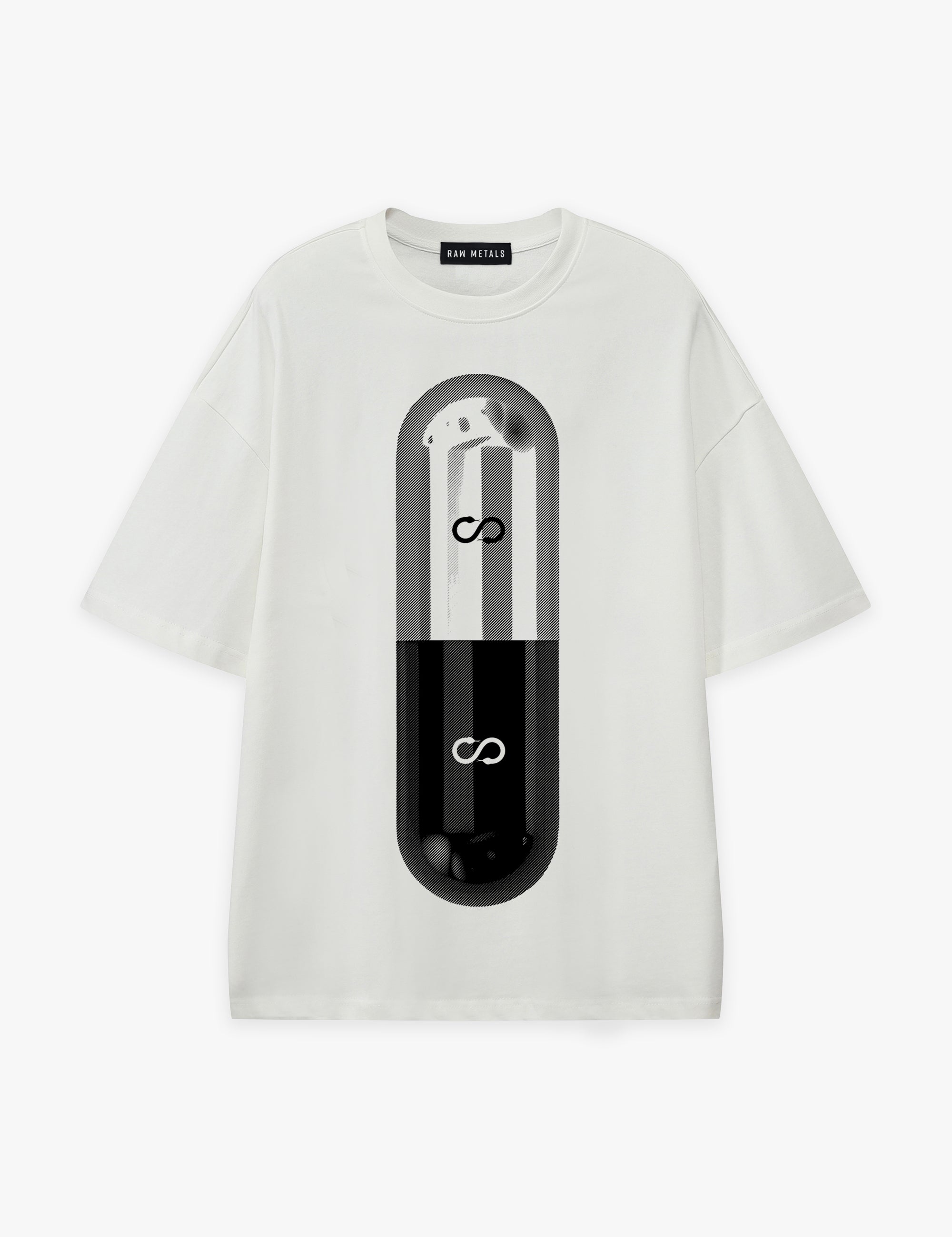 RAW METALS Poison Cure Oversized T-shirt in White