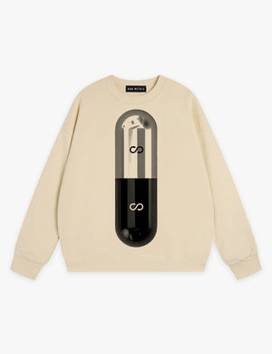 RAW METALS Poison Cure Sweatshirt in Cream