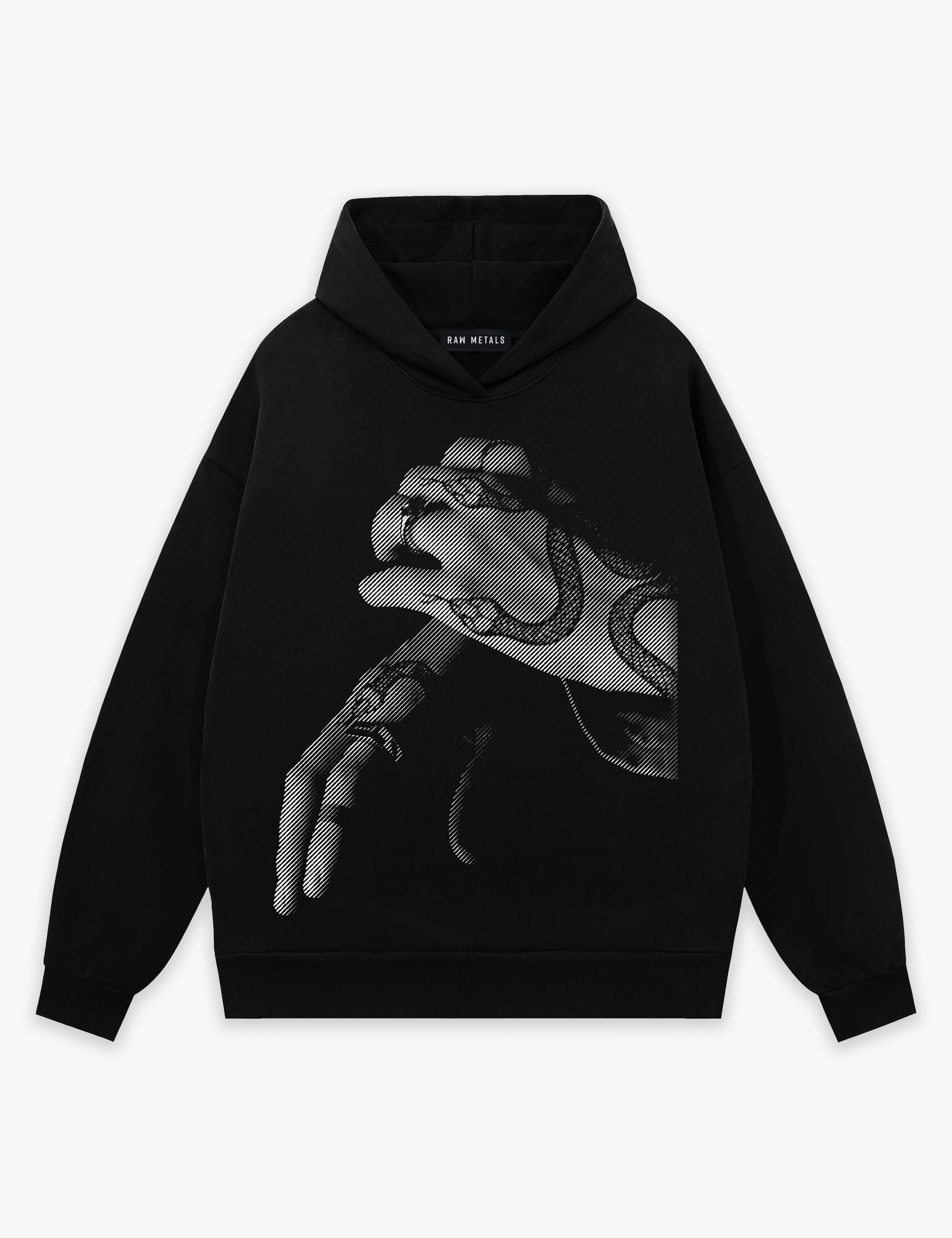 RAW METALS Bloodstream Hoodie in Black