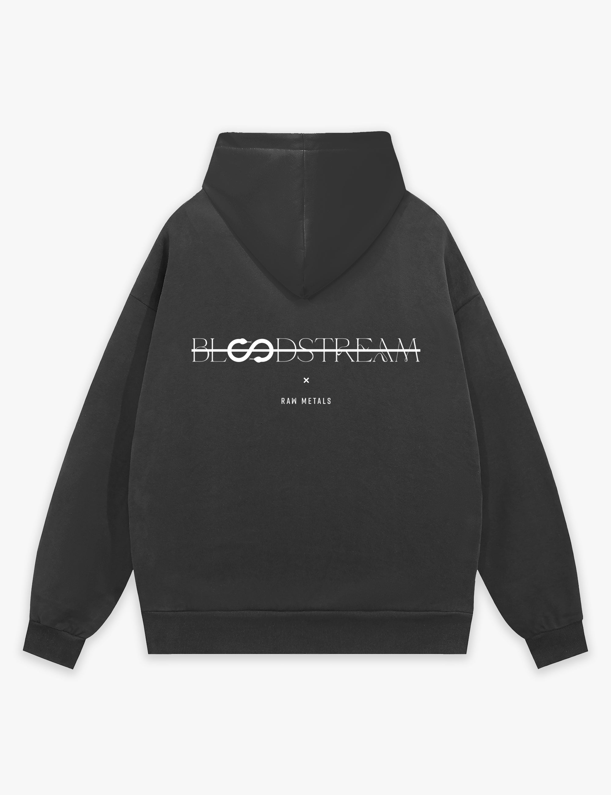 RAW METALS Bloodstream Hoodie in Charcoal