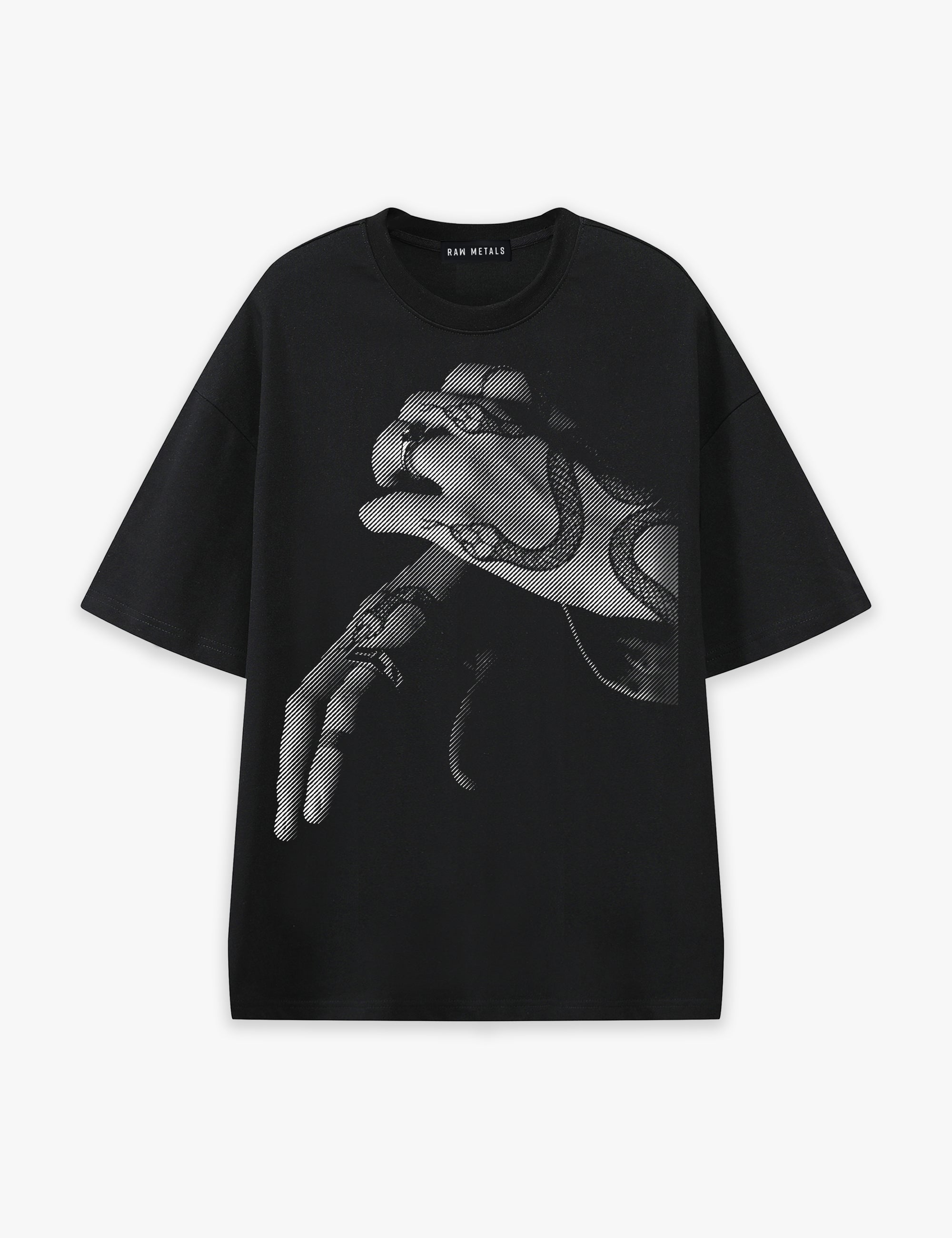 RAW METALS Bloodstream Oversized T-shirt in Black