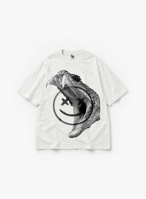 BEHIND EVERY SMILE OVERSIZE T-SHIRT - WHITE
