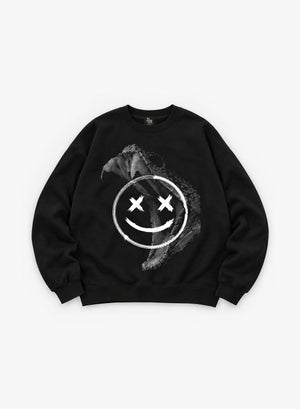 BEHIND EVERY SMILE SWEATSHIRT - BLACK