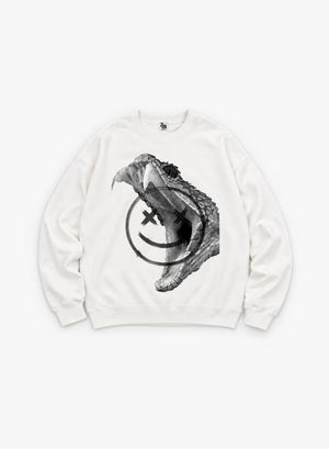 BEHIND EVERY SMILE SWEATSHIRT - WHITE