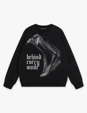 RAW METALS Behind Every Smile Sweatshirt in Black