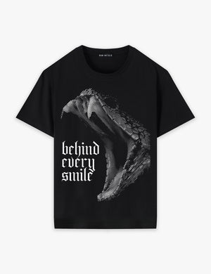 RAW METALS Behind Every Smile T-shirt in Black