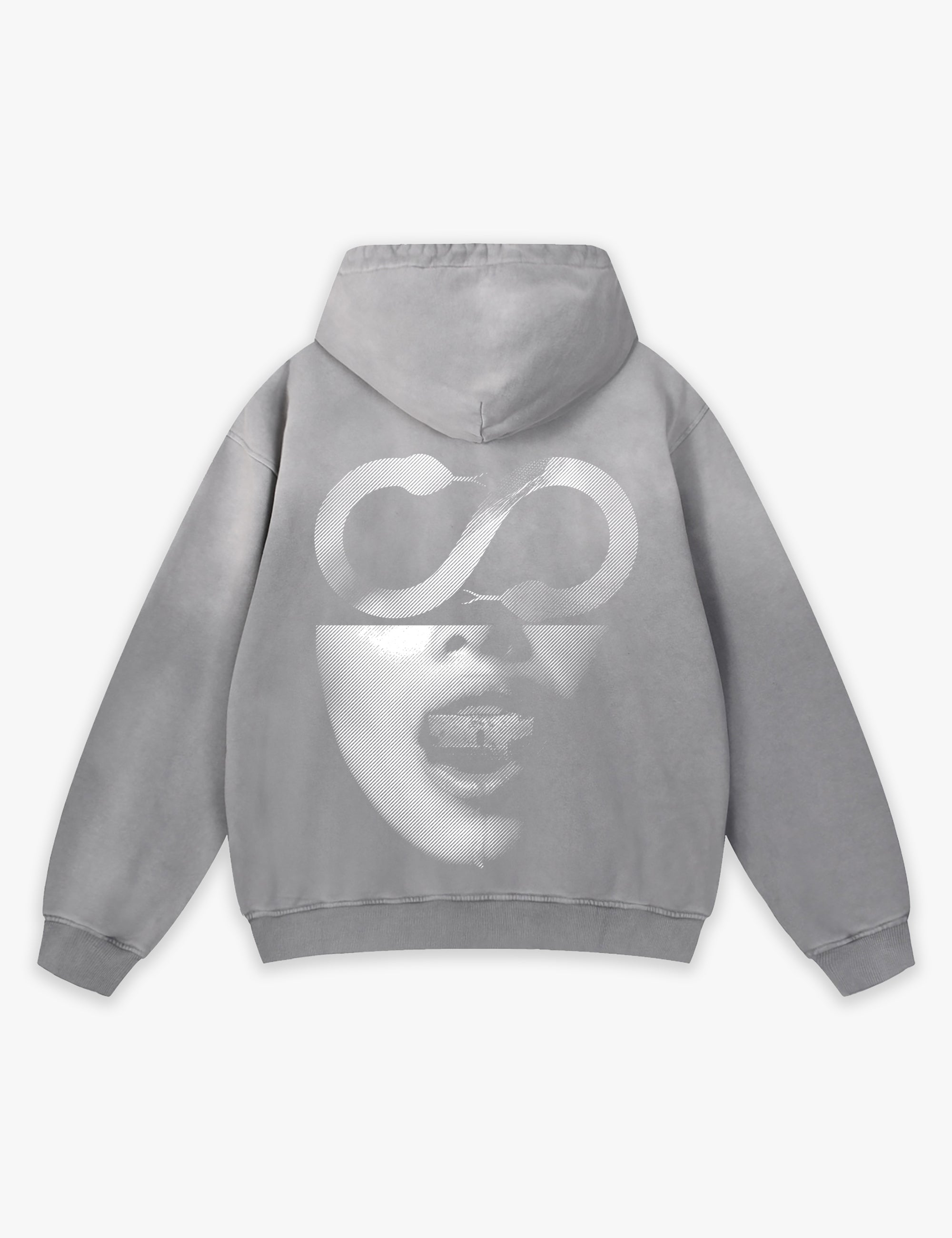 RAW METALS Anatomy of a Lie Faded Hoodie in Grey