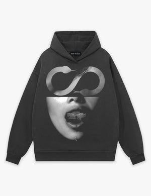 RAW METALS Anatomy of a Lie Hoodie in Charcoal