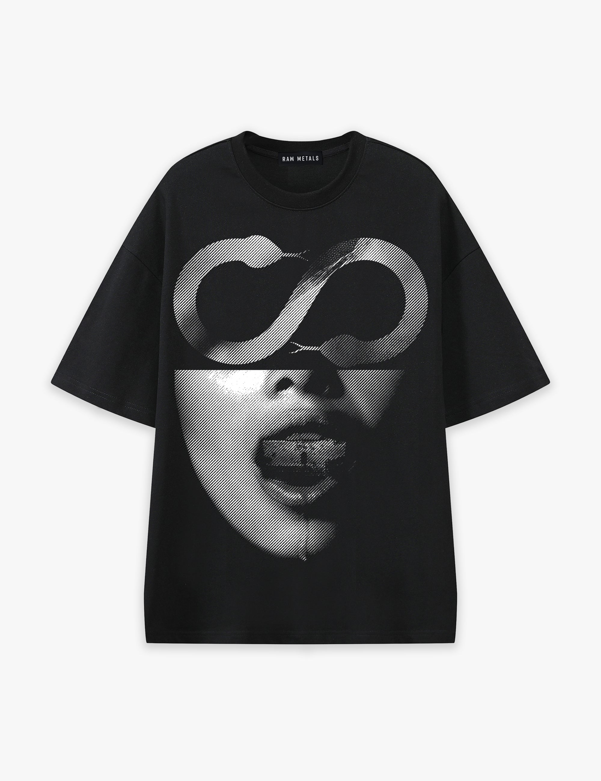 RAW METALS Anatomy of a Lie Oversized T-shirt in Black
