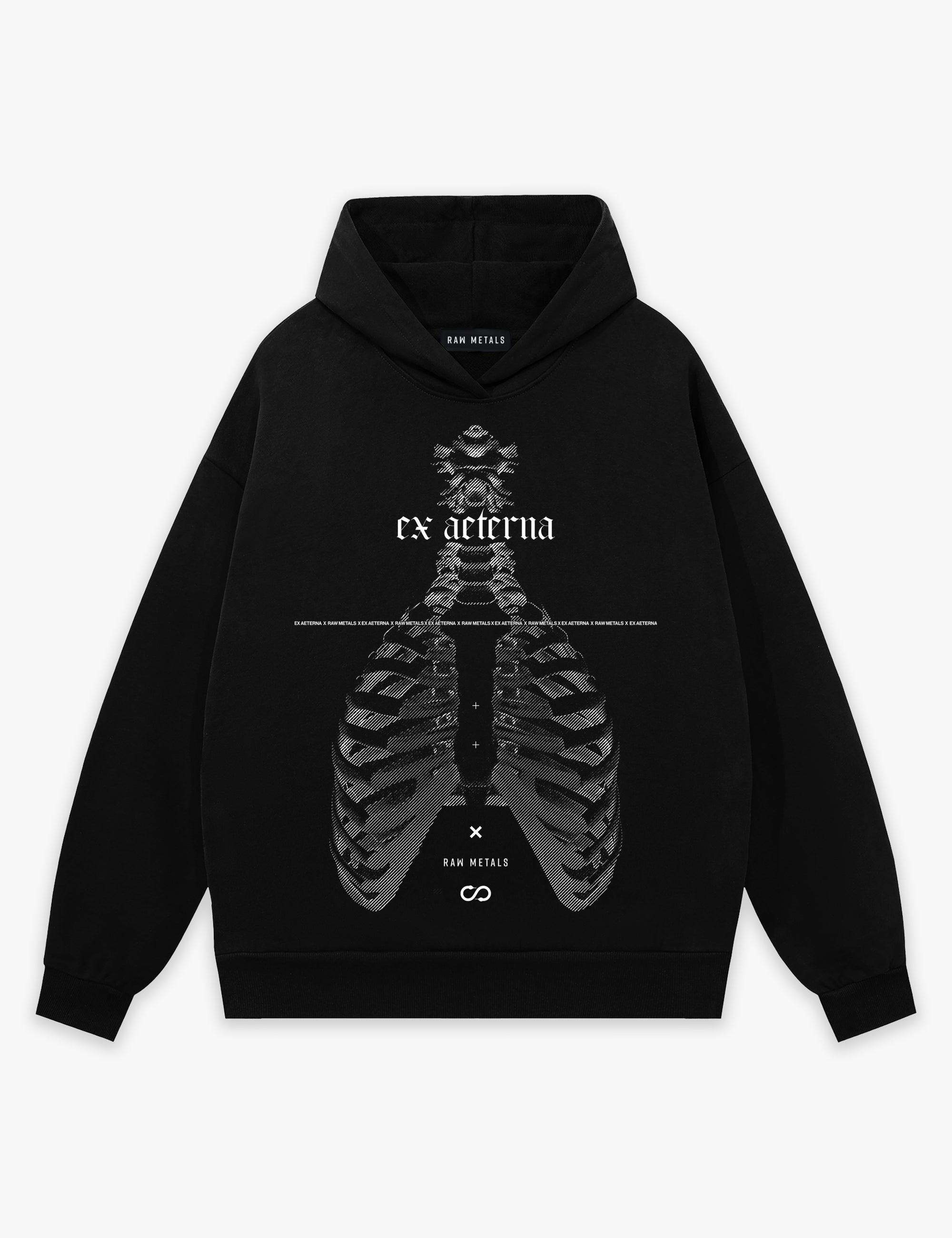 RAW METALS Ex Aeterna Hoodie in Black